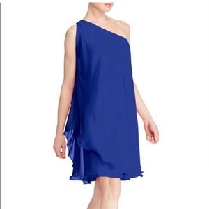 Lauren Ralph Lauren Londie Georgette One-Shoulder Dress